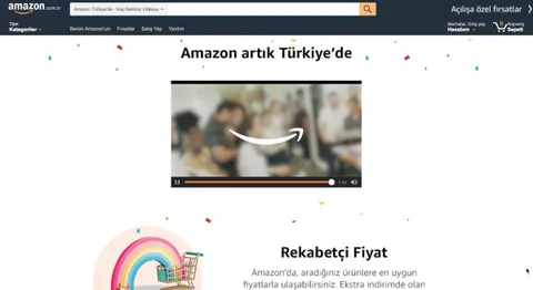 Amazon Türkiye alışveriş sitesi Amazon.com.tr adresinde açıldı