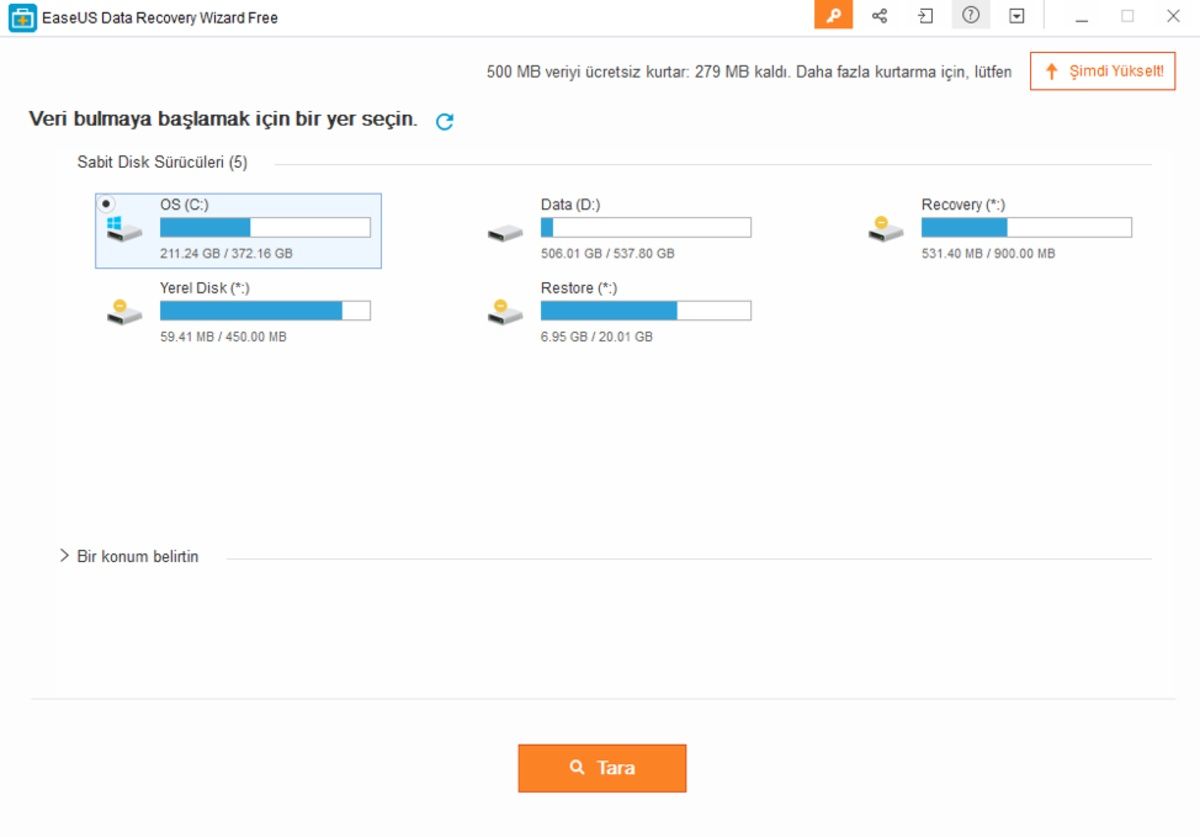EaseUS Data Recovery Wizard ile Kaybolan Dosyalarınızı Ücretsiz Kurtarın