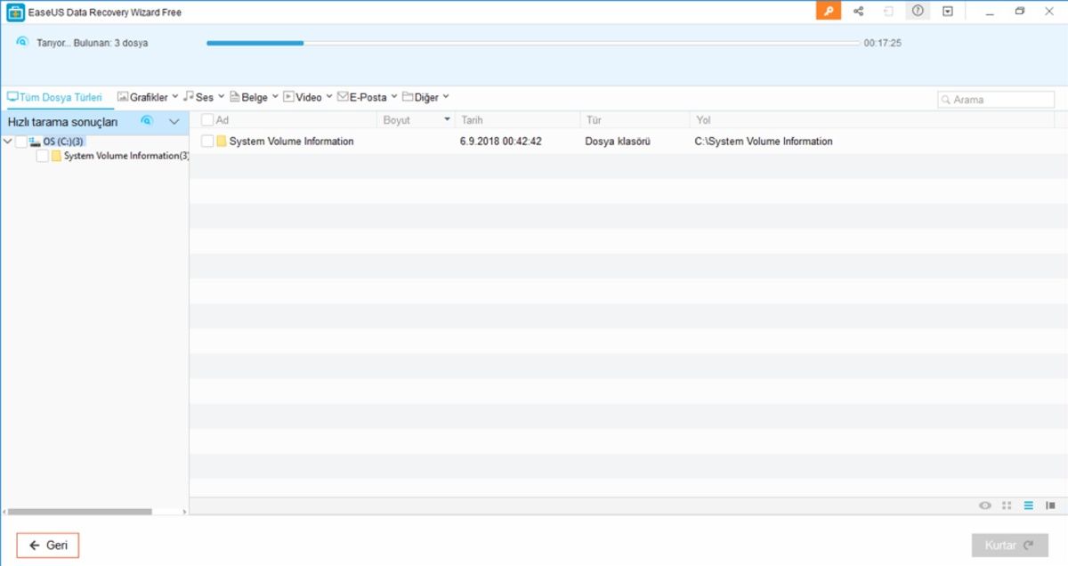 EaseUS Data Recovery Wizard ile Kaybolan Dosyalarınızı Ücretsiz Kurtarın