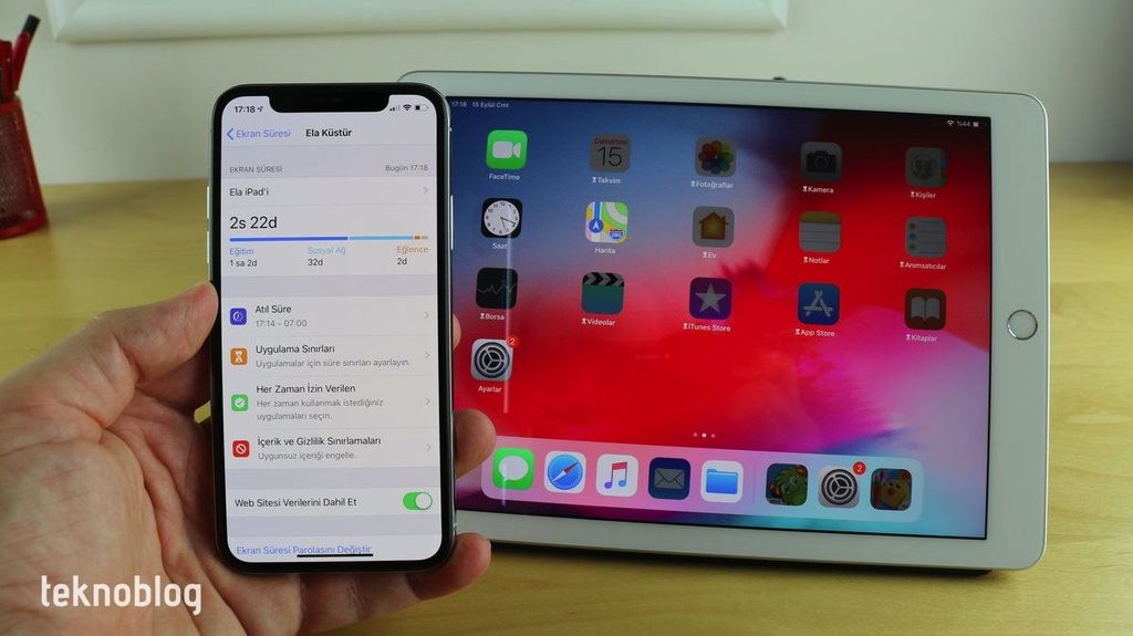ios 12 çocuklar için ekran süresi