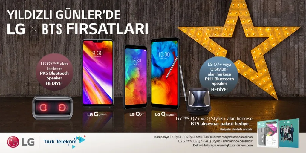 LG ve Türk Telekom’dan G7 ThinQ, Q7+ ve Q Stylus+ kampanyası