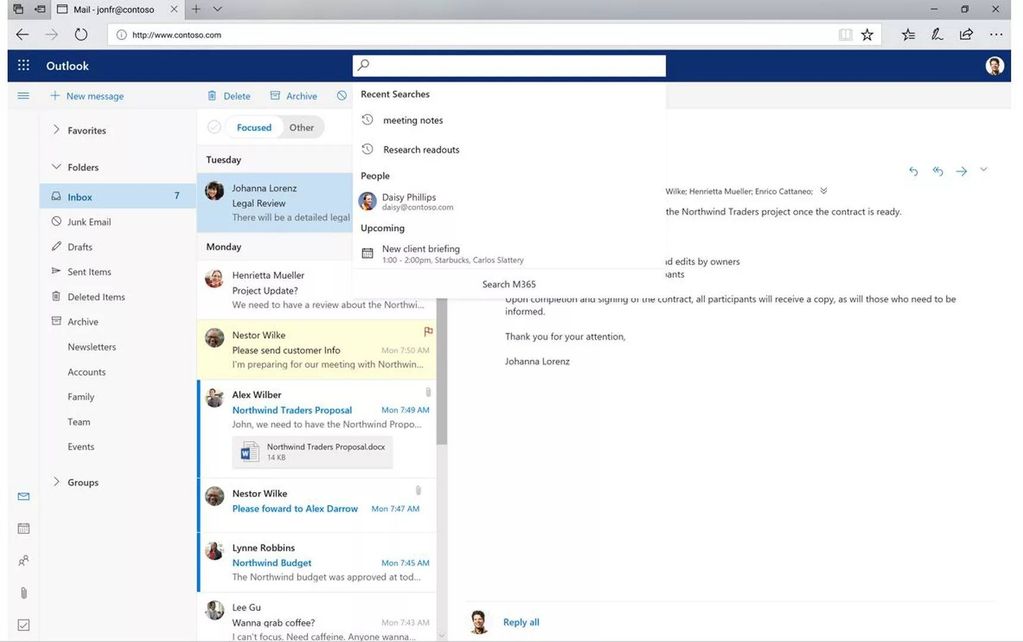 outlook web yeni tasarım