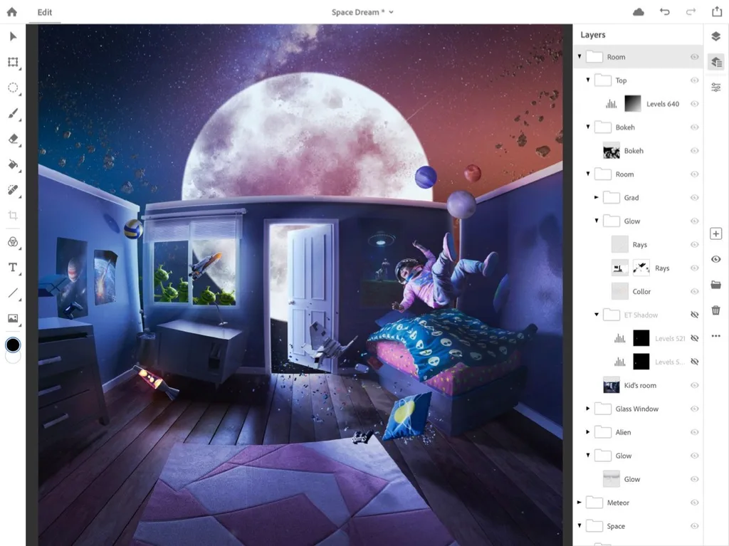 Photoshop CC iPad uygulamasının beta testi için kayıtlar açıldı