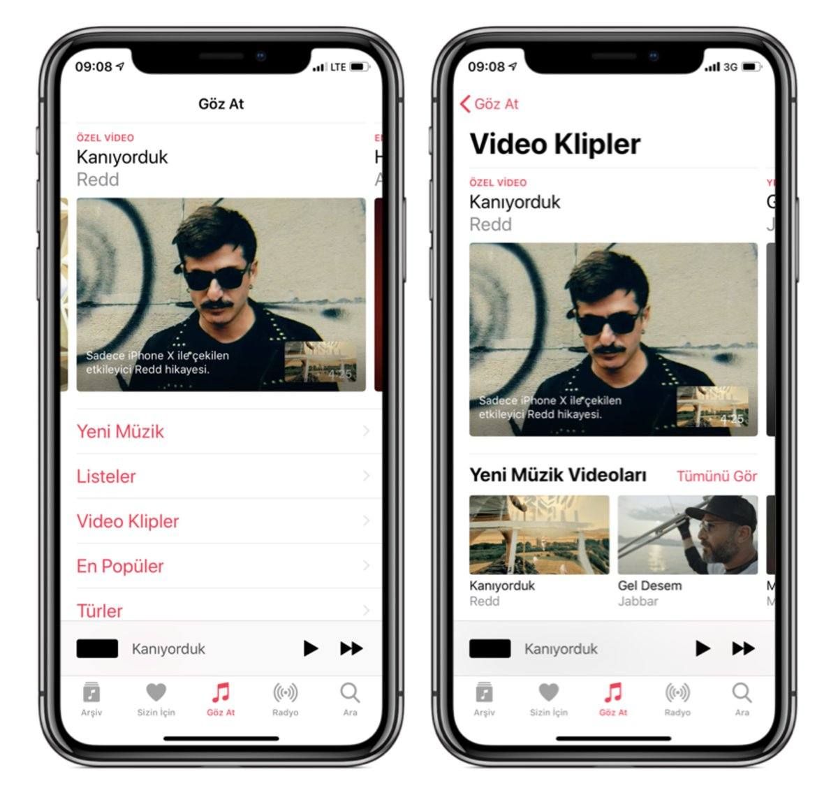 apple music redd kanıyorduk video klip