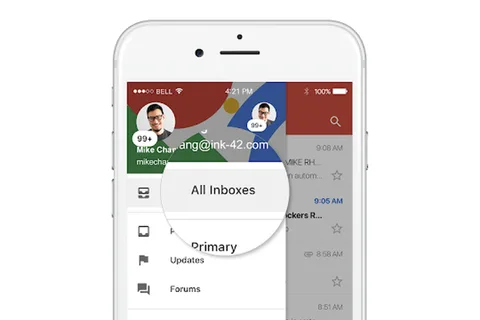 Gmail iOS’te tüm e-posta iletileri tek bir gelen kutusunda toplanabiliyor