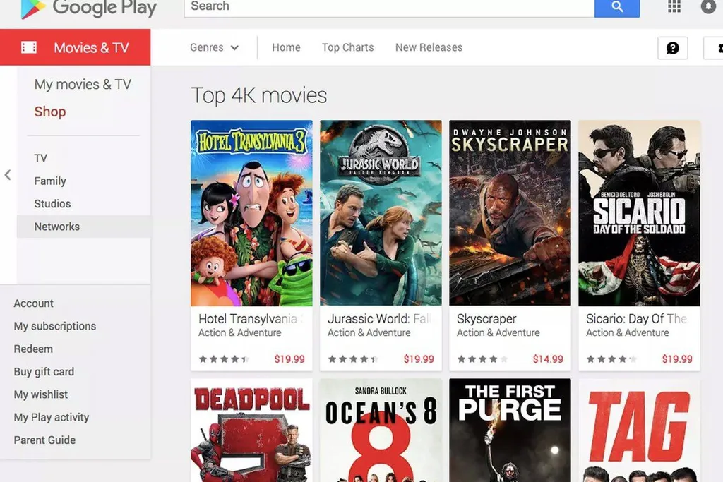 Google Play satın alınan filmleri 4K’ya yükseltiyor