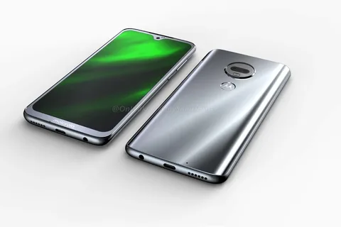 Motorola Moto G7 taslağı su damlası şeklinde çentiği gösteriyor