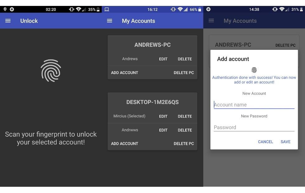 remote fingerprint unlock
