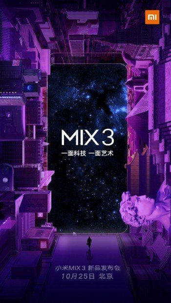 Xiaomi Mi Mix 3 tanıtımı 25 Ekim’de gerçekleştirilecek