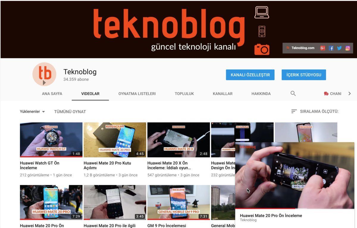 youtube mini oynatıcı