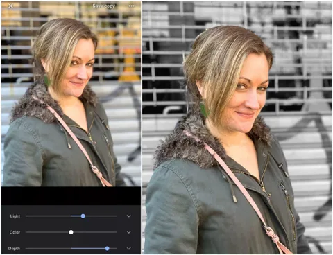 Google Fotoğraflar iOS uygulamasına derinlik ayarı geldi