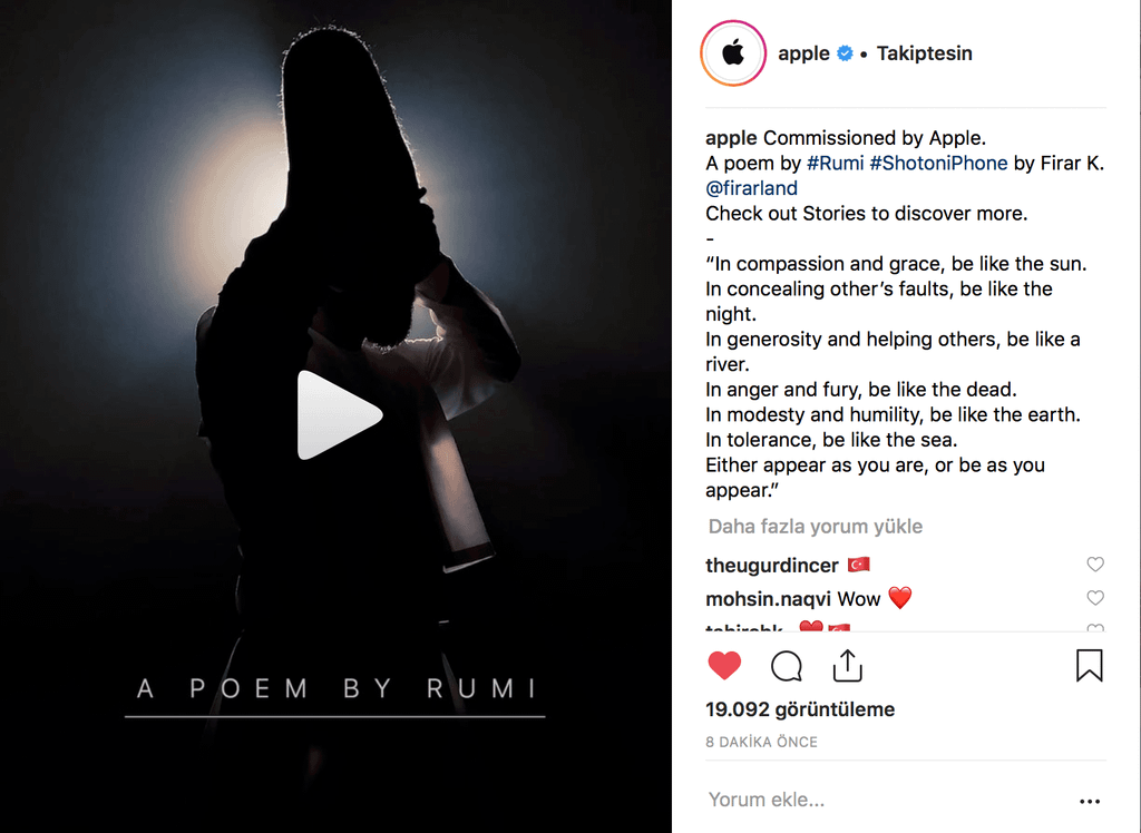 apple instagram mevlana