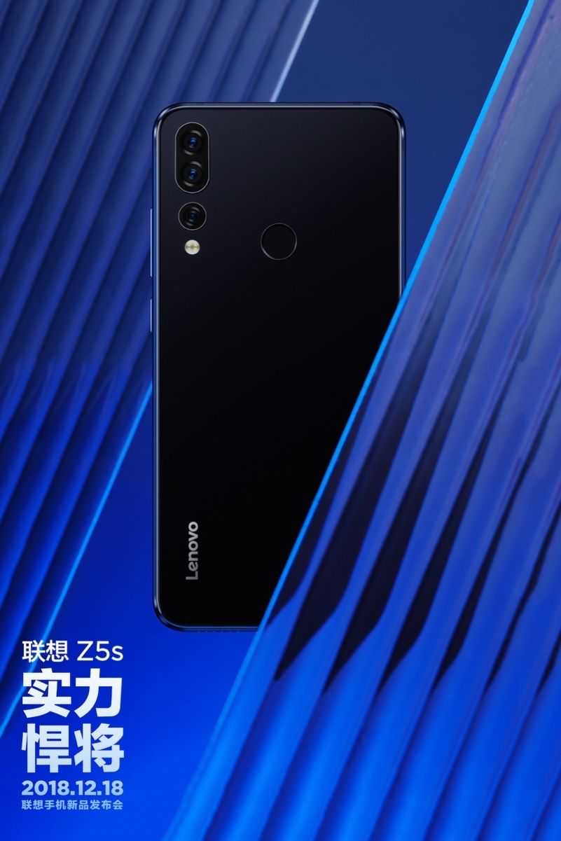 Lenovo Z5s için hazırlanan tanıtım görselleri üç renk seçeneğini gösteriyor