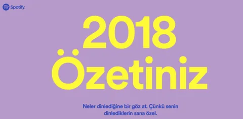 Spotify ile 2018 boyunca hangi şarkıları dinlediğinizi tekrar hatırlayın