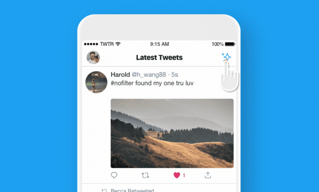 twitter ışıltı kronolojik zaman akışı