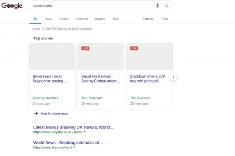 Google Avrupa Birliği’ni boş arama sonucu sayfasıyla uyardı