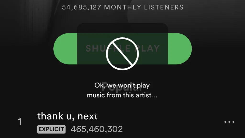 Spotify kullanıcıları yakında sesini duymak istemedikleri şarkıcıları engelleyebilecek
