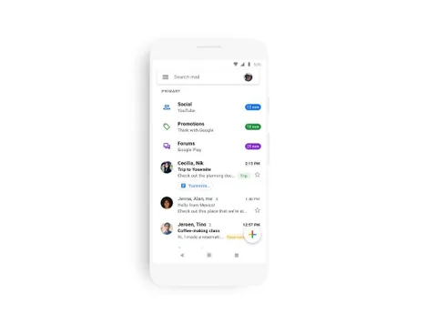 Google yeni Gmail tasarımını mobil uygulamalarına götürüyor