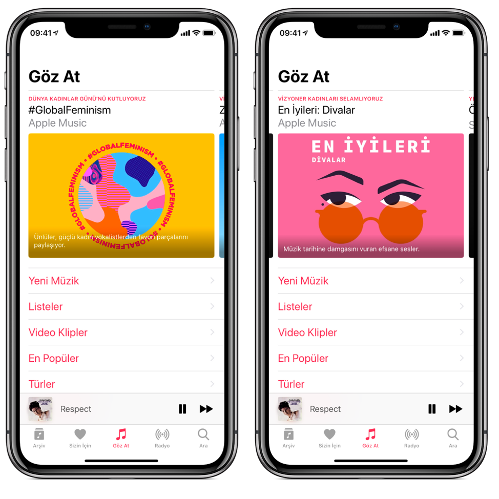 apple music dünya kadınlar günü