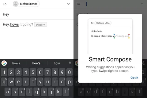 Gmail Akıllı Yazma özelliğini tüm Android cihazlara getiriyor