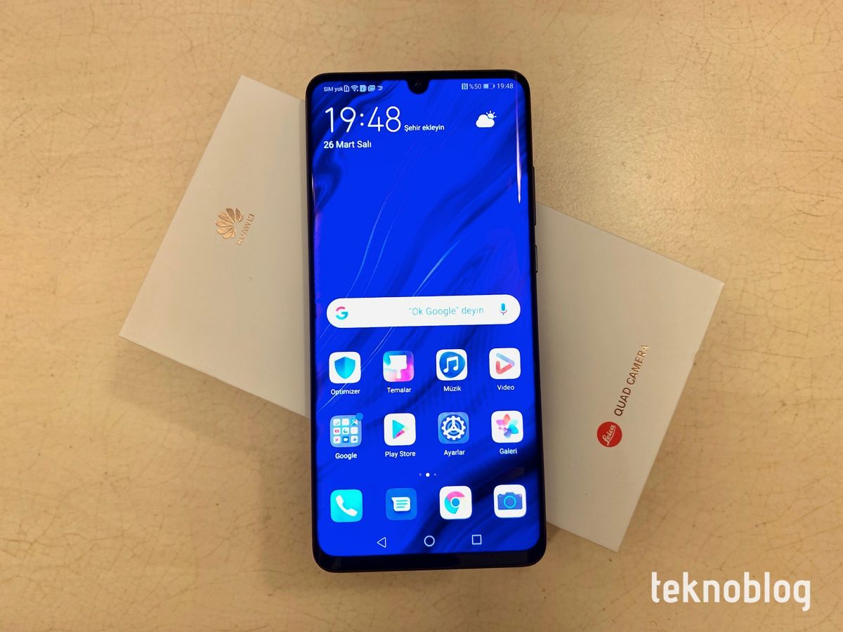 huawei p30 pro kutu açılımı