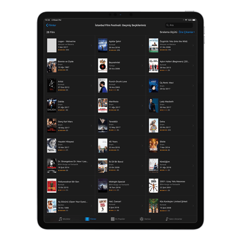 istanbul film festivali itunes filmler