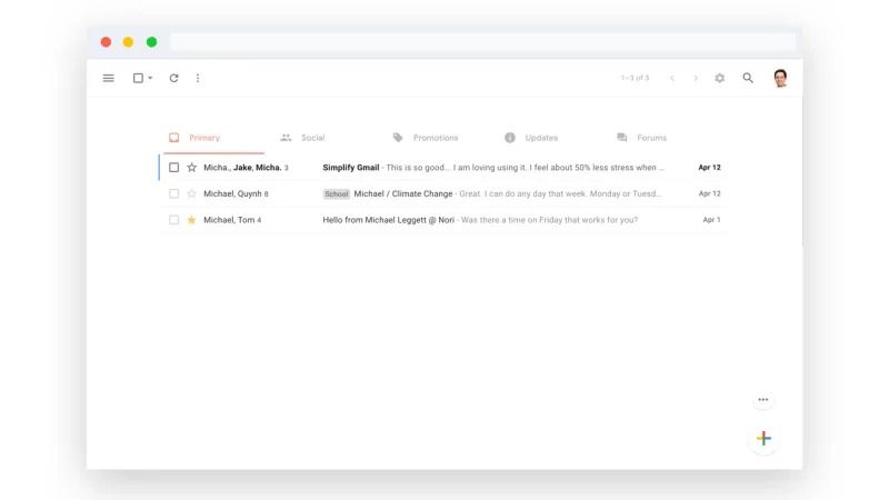 simplify gmail