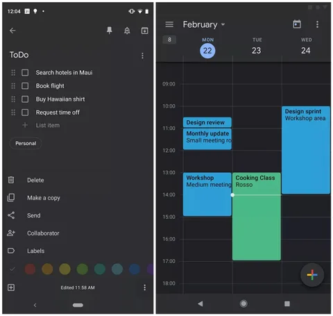 Google Takvim ve Google Keep uygulamalarına koyu mod geldi