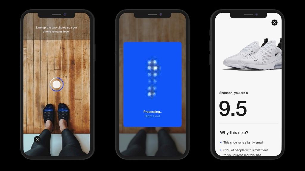 nike fit artirilmis gerceklik