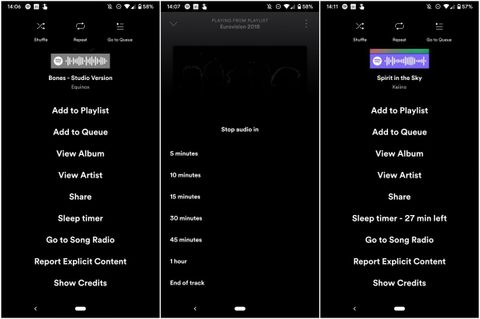 Spotify Android uygulamasını uyku zamanlayıcısıyla susturacak