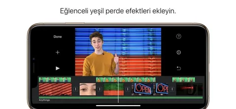 iMovie iOS uygulamasına yeşil perde özelliği eklendi