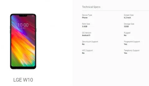 LG W10’un özellikleri Android’in sitesinden sızdı