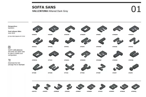 Ikea kanepeler ile Soffa Sans özel yazı tipini tasarladı