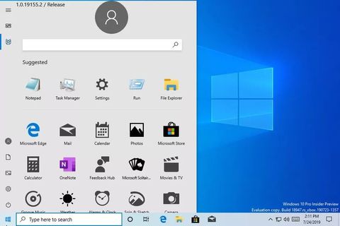 windows 10 baslat menusu