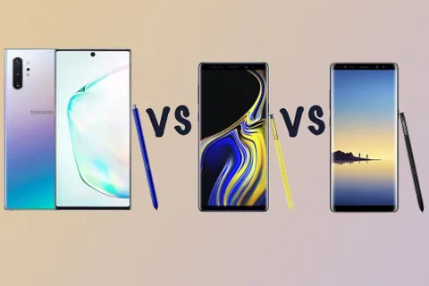 Samsung Galaxy Note 10, Note 9 ve Note 8 karşı karşıya
