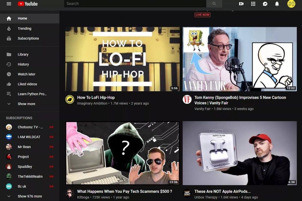 youtube yeni tasarım