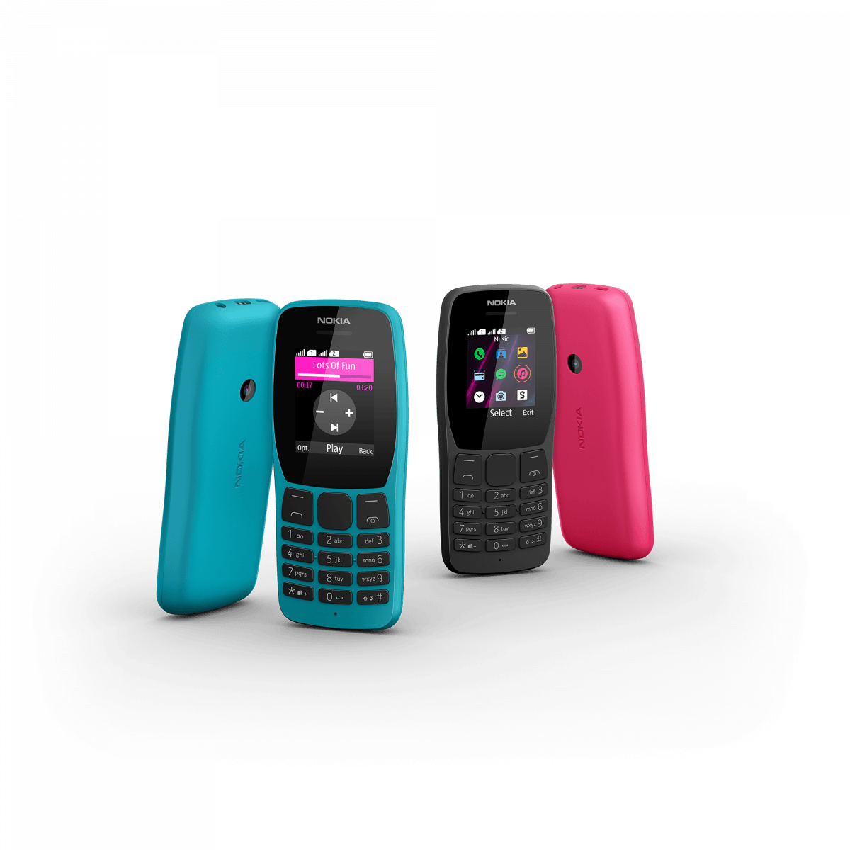 Modernleştirilmiş Nokia cep telefonlarında en son halkalar; Nokia 2720, 800 ve 110