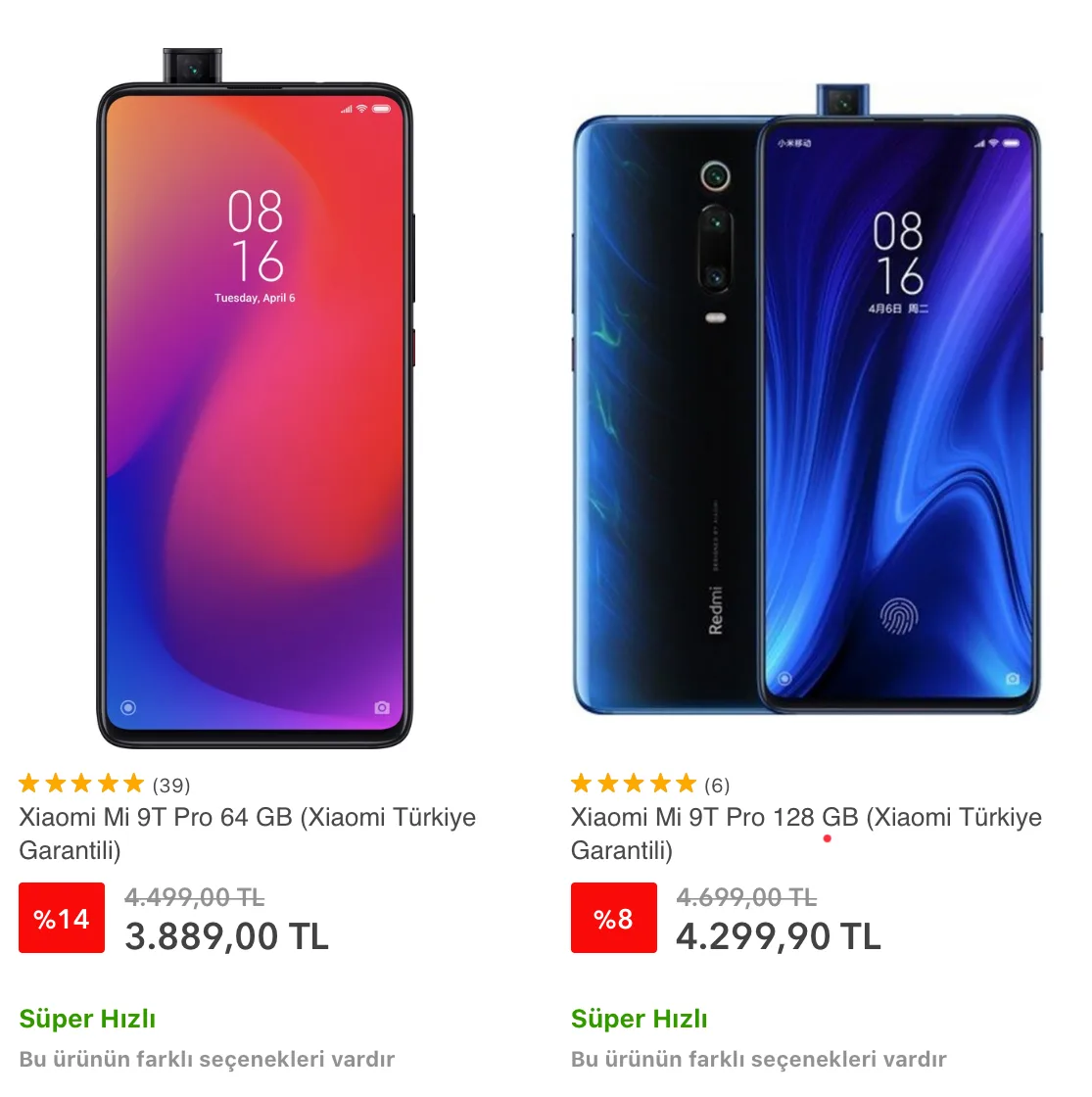 xiaomi mi 9t pro hepsiburada fiyatları