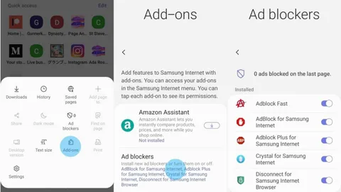 Samsung’un internet tarayıcısına eklenti dopingi