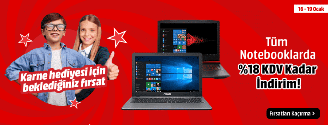 medimarkt karne indirimi notebook yüzde 18 kdv indirimi