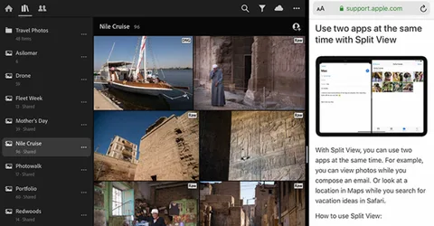 Adobe Lightroom iPad uygulamasına bölünmüş ekran desteği
