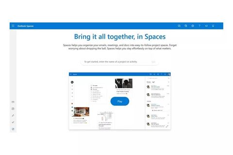 microsoft outlook spaces