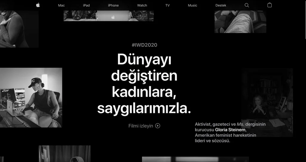 Apple ana sayfasını “Dünyayı Değiştiren Kadınlar”a ayırdı