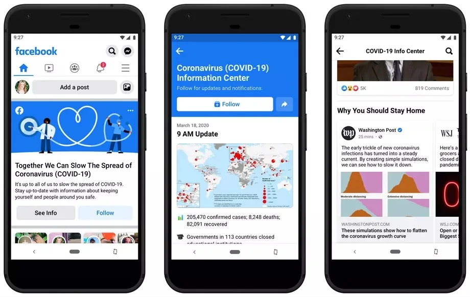 Facebook koronavirüs bilgi merkezi oluşturuyor