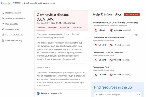 Google koronavirüs ile ilgili özel web sitesi açtı