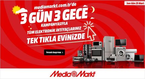 mediamarkt 3 gün 3 gece kampanyası