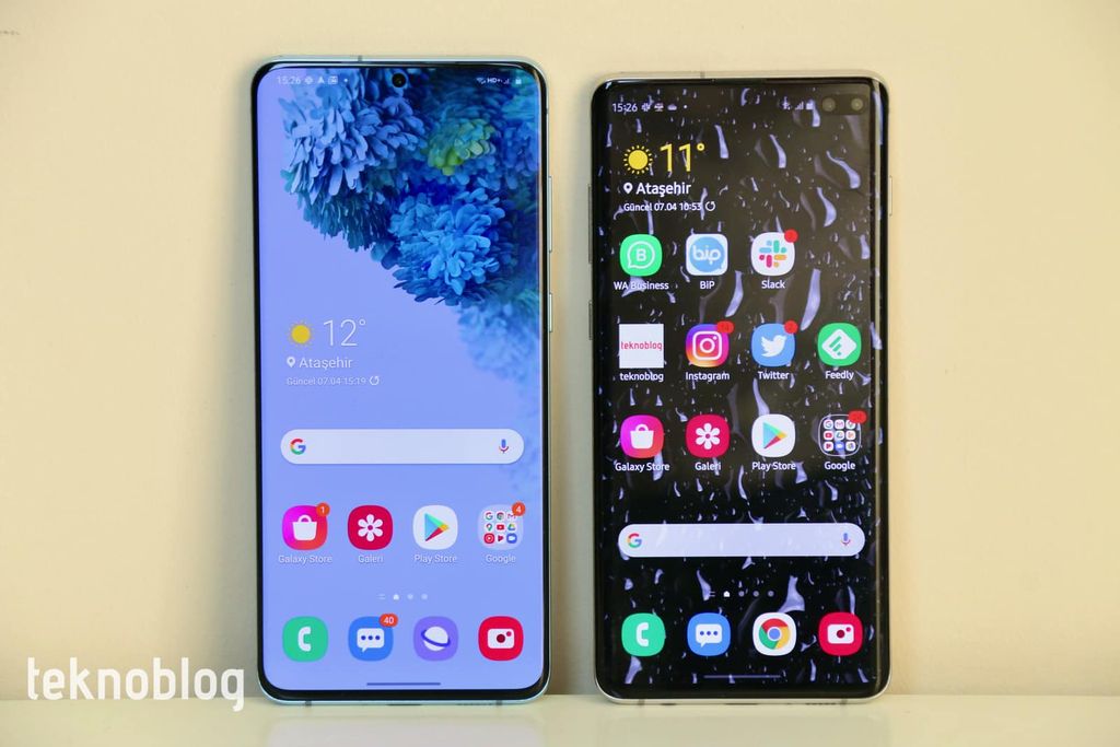 galaxy s20 plus ile galaxy s10 plus karşılaştırma samsung klavye