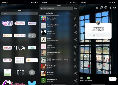 instagram hikayeleri müzik