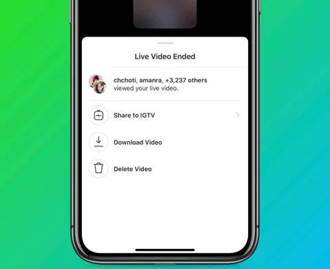 Instagram canlı yayın videoları IGTV’ye kaydedilebilecek