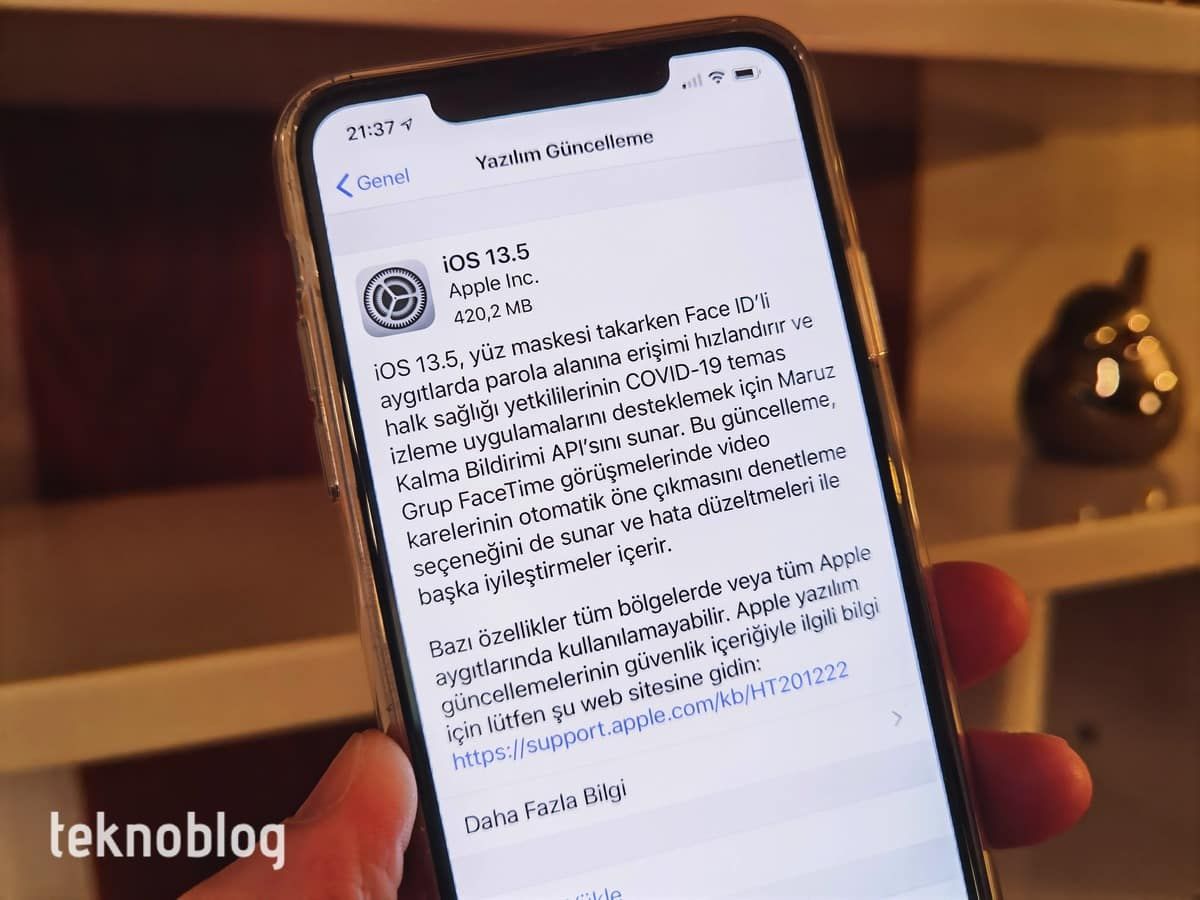 ios 13.5 yenilikleri